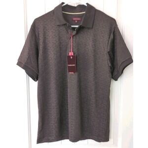 Consequence Polo Shirt Men's Size Medium Brown Lightweight Polyester